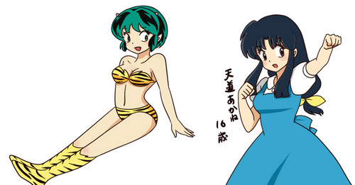  Akane Tendo and Invader Lum (Rumiko Takahashi characters)