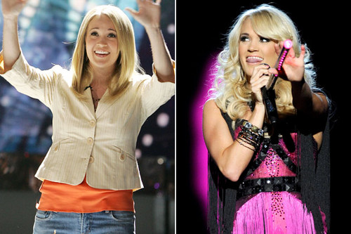  American Idol-Carrie Underwood-Then and Now