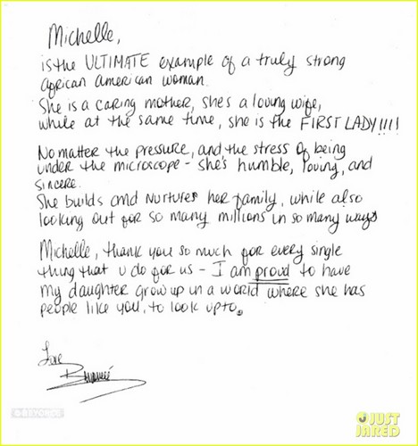  Beyoncé Writes Michelle Obama Open Letter