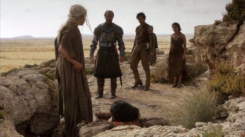  Daenerys and Jorah with Irri and Rakharo