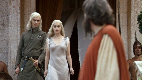 Daenerys and Viserys with Illyrio