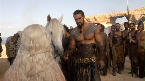  Dany and Drogo with Dothraki