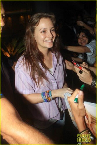 Leighton in Rio with her fans