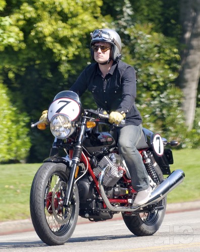  Out in LA with his new motorcycle