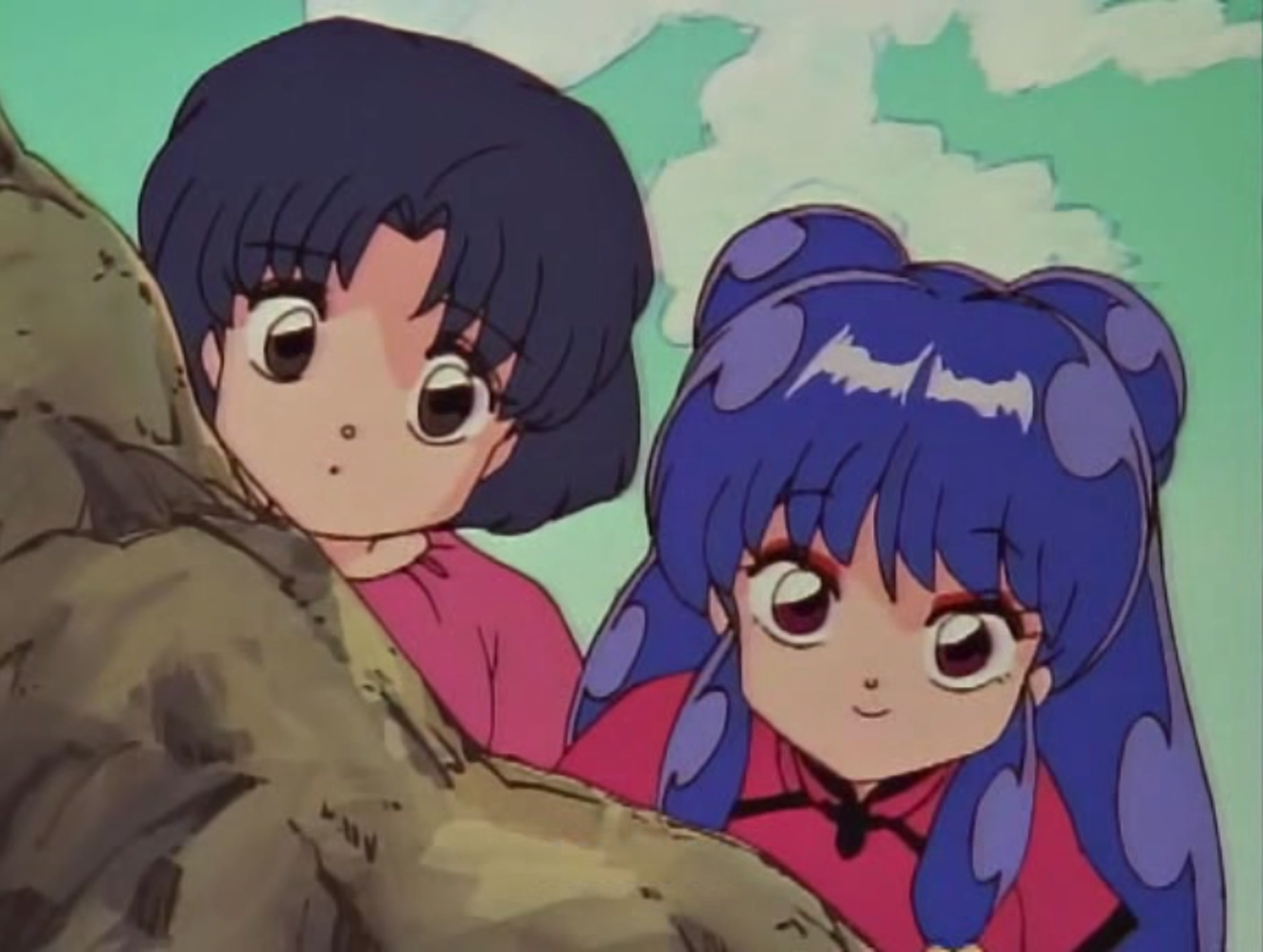Ranma 1/2 - Shampoo and Akane (cute anime girls with blue hair ...