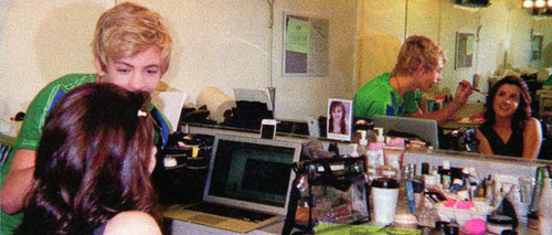  Ross doing makeup. Awwww!