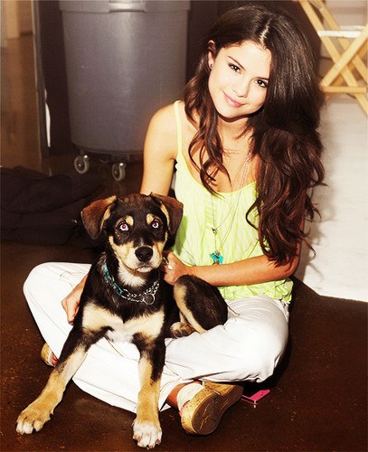  Selena and her dog!