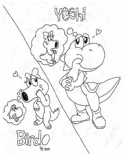  Yoshi and Birdo amor