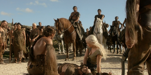  Daenerys and Drogo with Dothraki