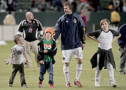  David Beckham and his sons