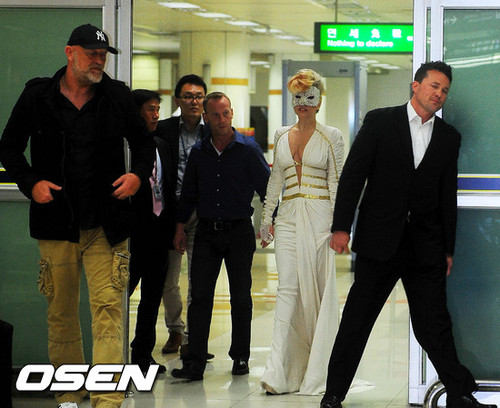  Lady Gaga arriving in Seoul, South Korea (April 20th)