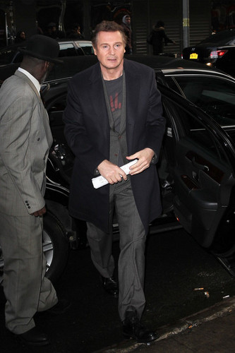  Liam Neeson Visits Talk Shows in NYC