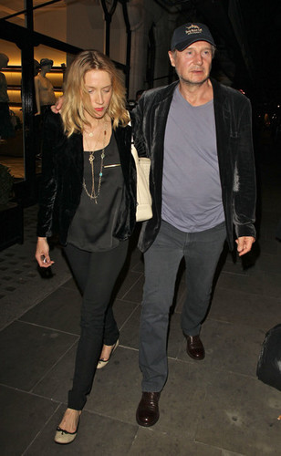  Liam Neeson and New Girlfriend Freya St. Johnston Out in Лондон