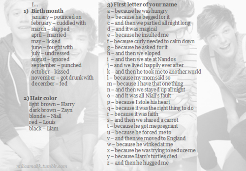  Make your own 1D sentence ! :) x