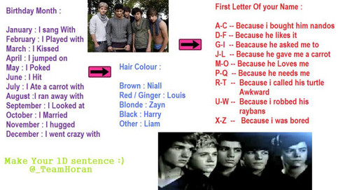 Make your own 1D sentence ! :) x