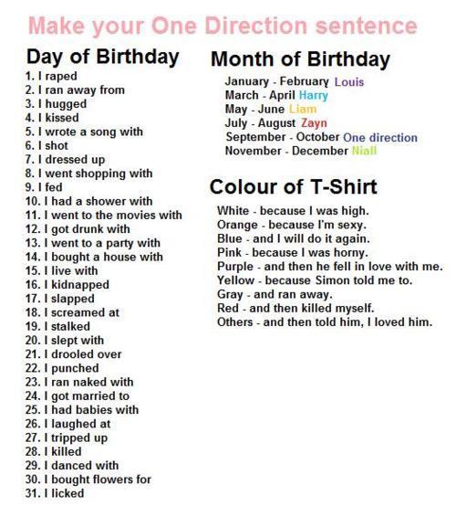 Make your own 1D sentence ! :) x