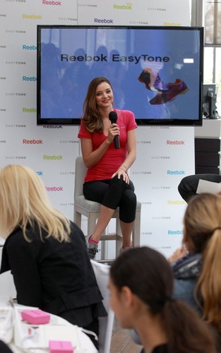 Miranda Kerr launching the Reebok Easytone campaign on the rooftop of the Bayerisch Hof Hotel 