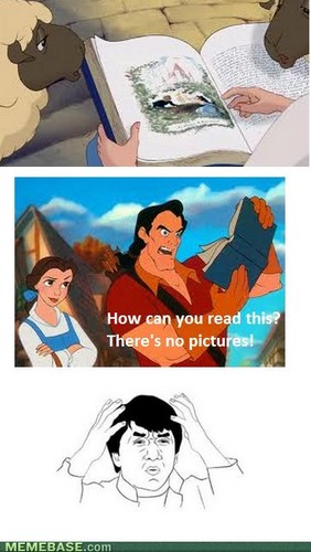  Gaston and Belle's book - No pictures?