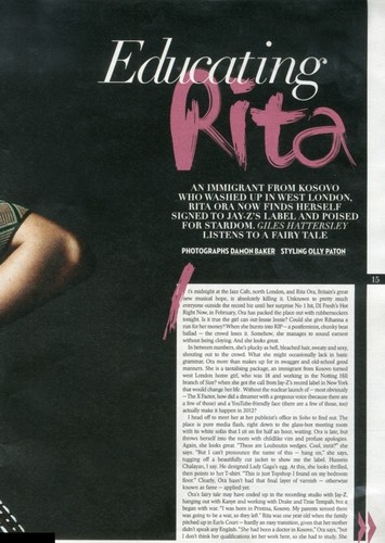  Rita Ora - Magazine Scans - The Sunday Times Style, April 2012