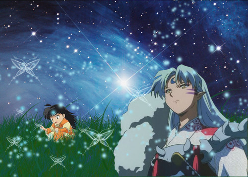  Sesshomaru and Rin Starry Skys