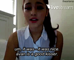  What was it like to kiss Avan?