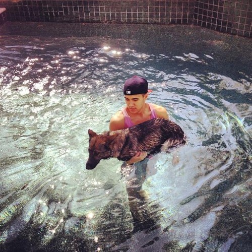  carlos with his dog!!!