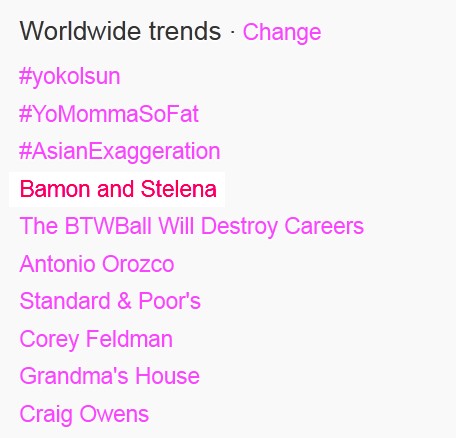  Bamon and Stelena is Trending!