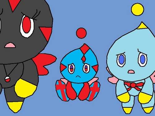  Darkness the chao call her sally, fogo the chao and cheese the chao Victoria's,Kesha's creams chaos