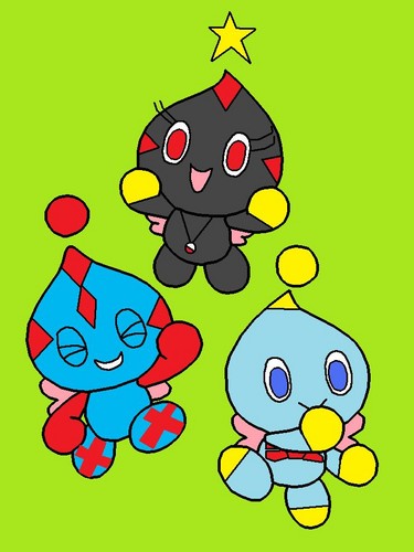  Darkness the chao call her sally, moto the chao and cheese the chao Team chao