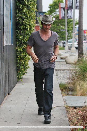 HQ Pics - Ian Somerhalder out and about in West Hollywood Los Angeles on April, 24