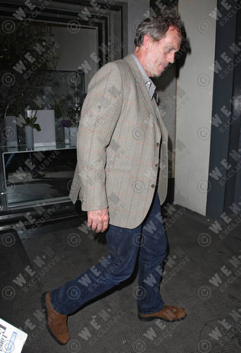  Hugh Laurie leaving the Ivy club- London, England - 01.05.12