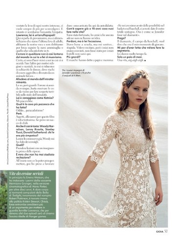  Jennifer Covers Gioia Magazine ( Italy )