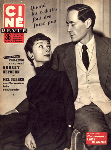  Mel Ferrer and Audrey Hepburn Magazine artikel