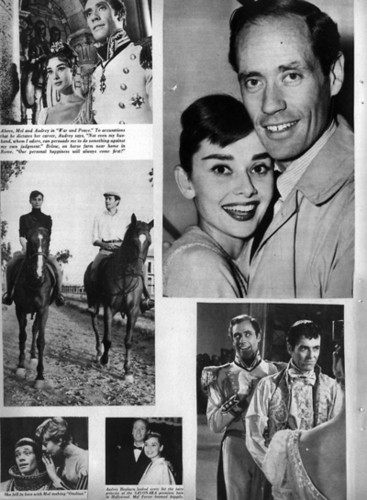  Mel Ferrer and Audrey Hepburn Magazine 記事