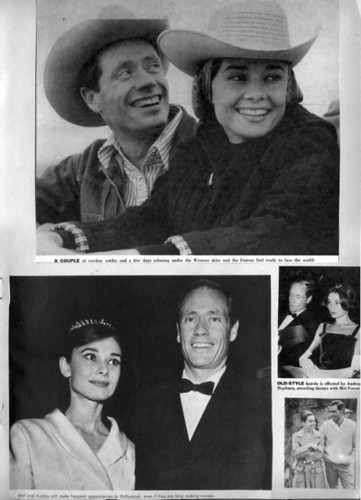  Mel Ferrer and Audrey Hepburn Magazine articles