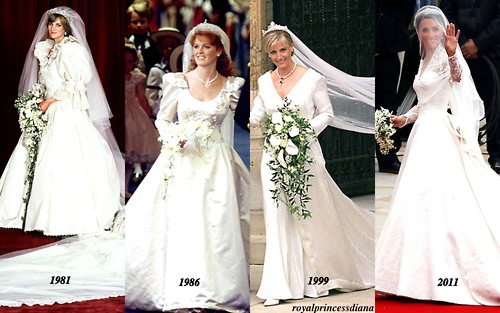 Royal Wedding dresses over the years