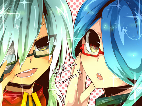 Sakuma and Kazemaru with glasses