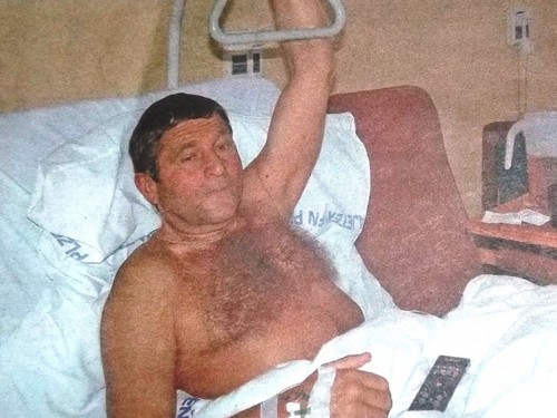 sexy jockey Josef Vana naked in hospital