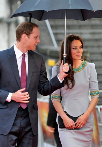  the Duke and Duchess of Cambridge attend the premiere of African Pusa