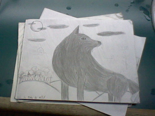 wolf drawings