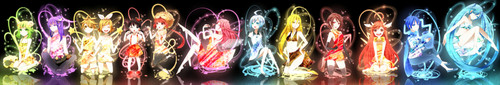  A Vocaloid group-photo banner thing