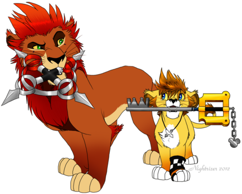  Axel And Roxas Lion