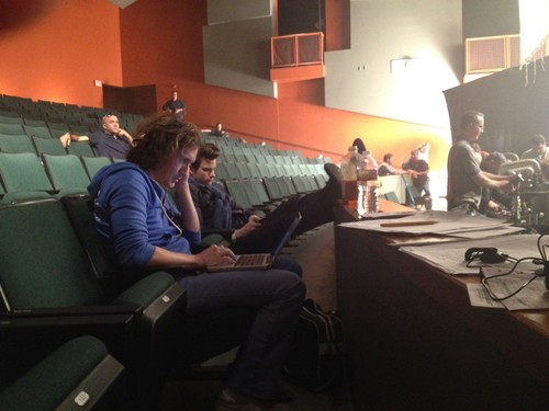  Behind the scenes Glee - Chris and Ian