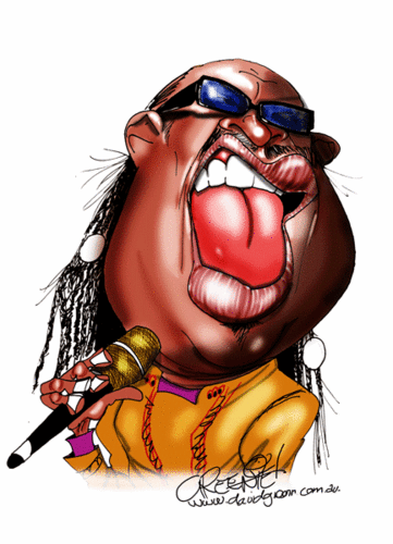  Caricature Stevie Wonder