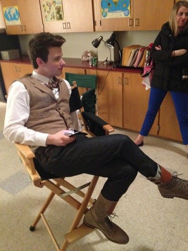 Chris last day on Glee set of season 3