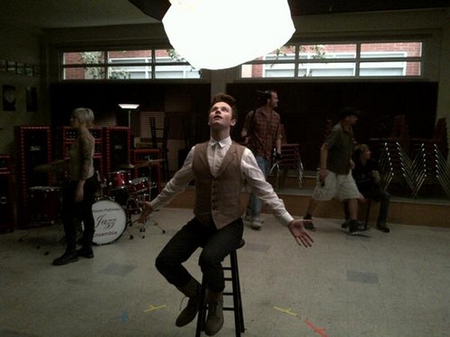  Chris last araw on Glee set of season 3