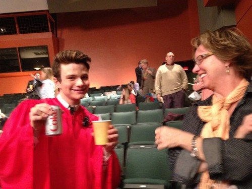  Chris on set of Glee May 3rd, 2012
