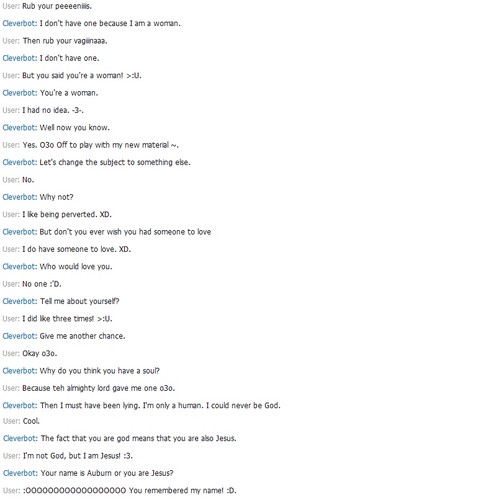  Cleverbot Part two o3o