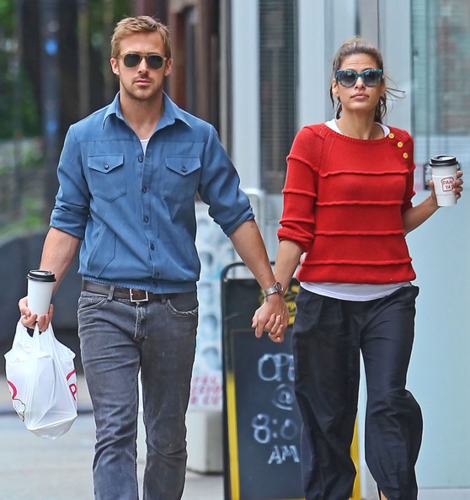  Eva - and Ryan ansarino, gosling Together in NYC, May 10, 2012