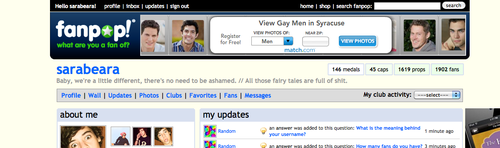  Fanpop's ad selection seems to think I'm a gay male...